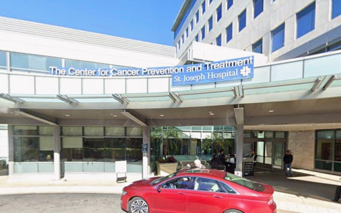 Parking structure labeled 1010 St. Joseph Medical Tower